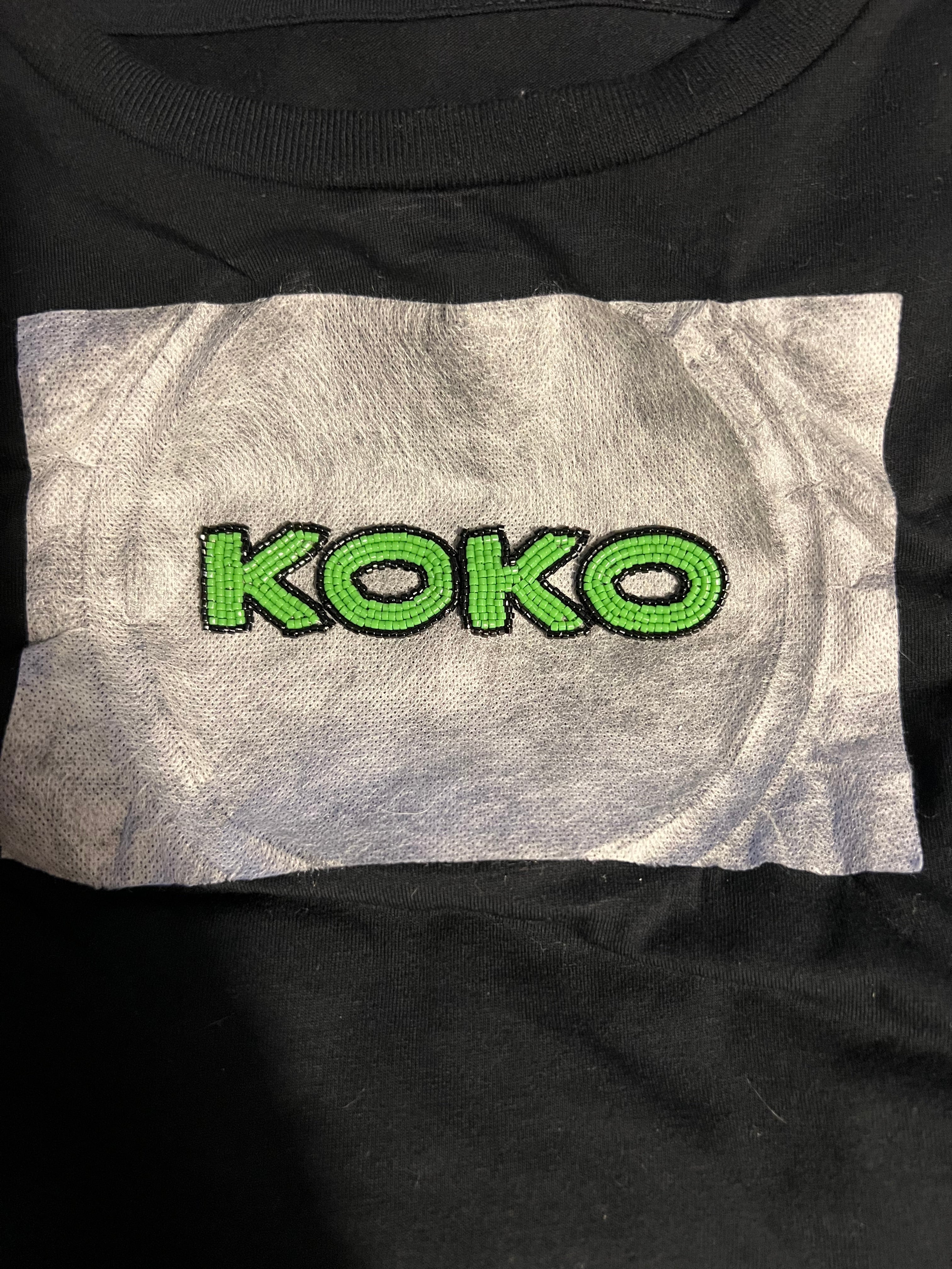 Custom Hand Beaded Baby Tee (NAME ONLY)