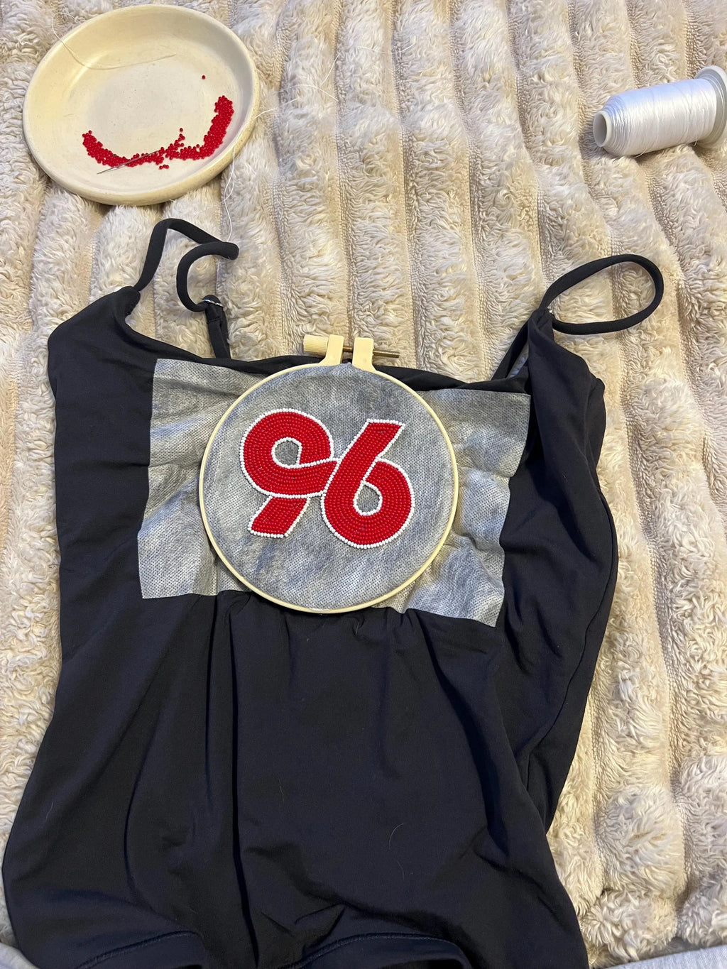 Custom Hand Beaded SUUKSESS Tank Top (NUMBER ONLY)