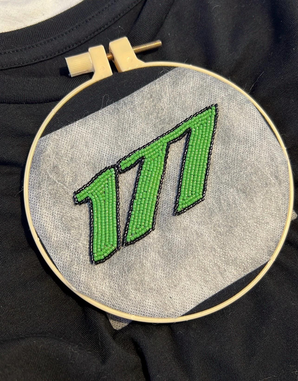 Custom Hand Beaded Baby Tee (NUMBER ONLY)