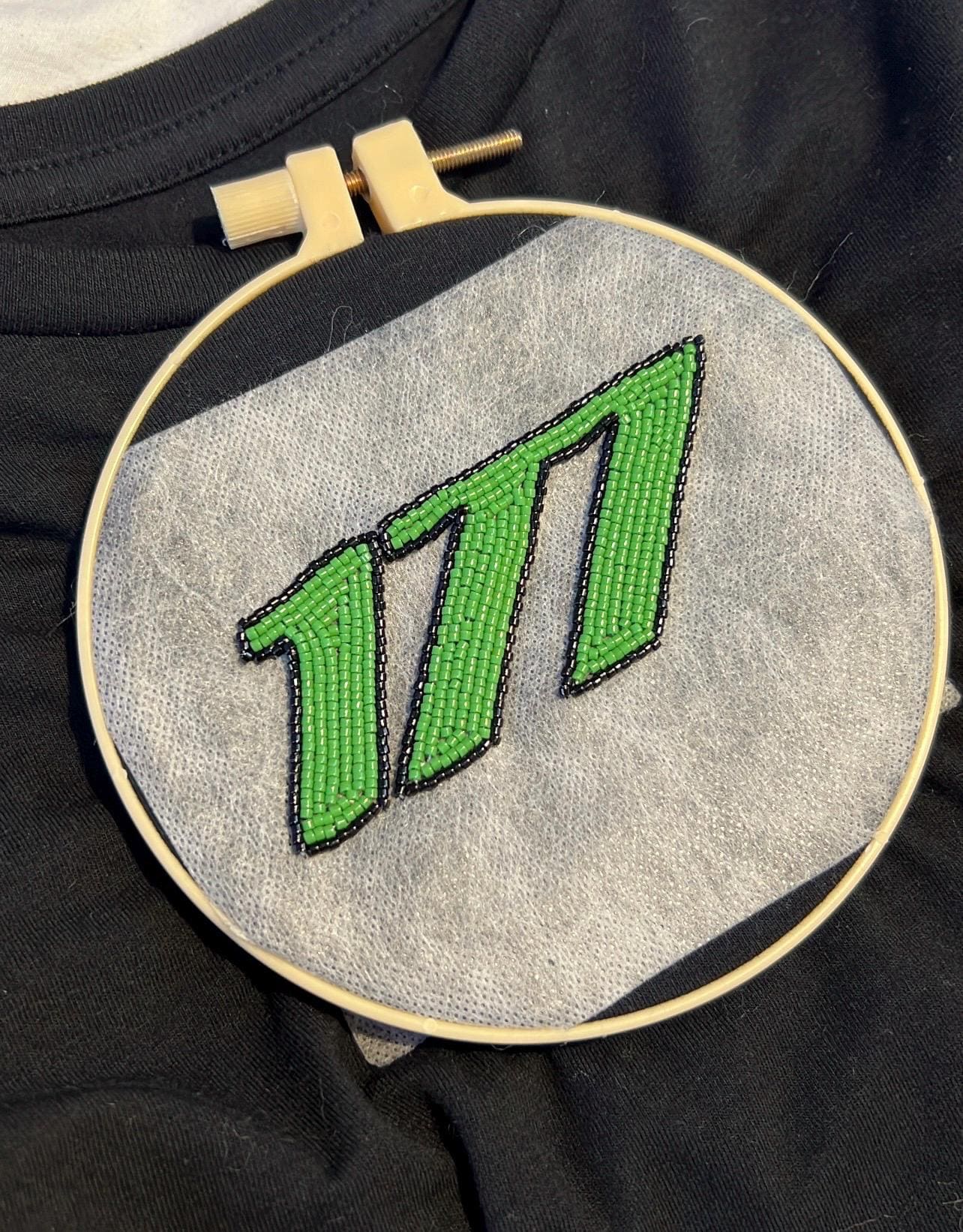 Custom Hand Beaded Baby Tee (NUMBER ONLY)
