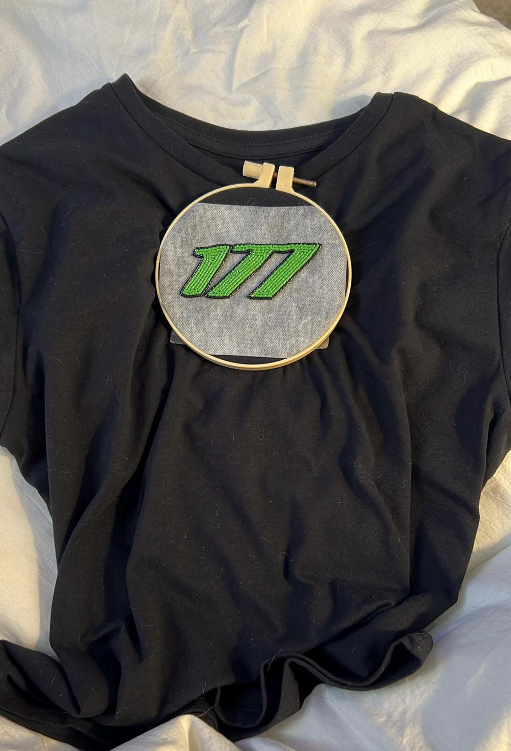 Custom Hand Beaded Baby Tee (NUMBER ONLY)