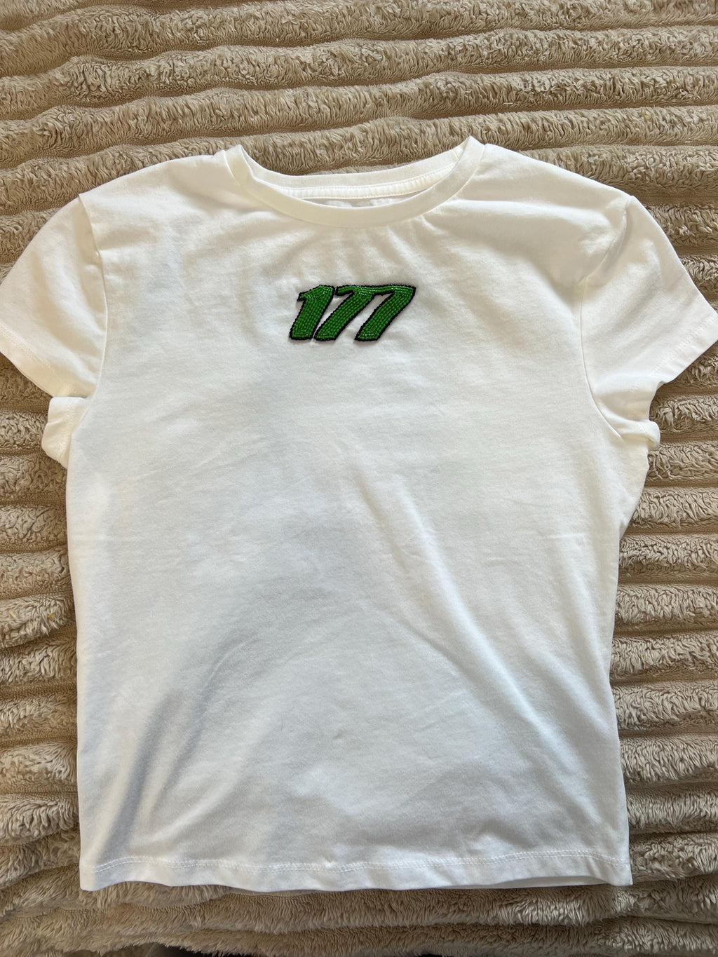 Custom Hand Beaded Baby Tee (NUMBER ONLY)