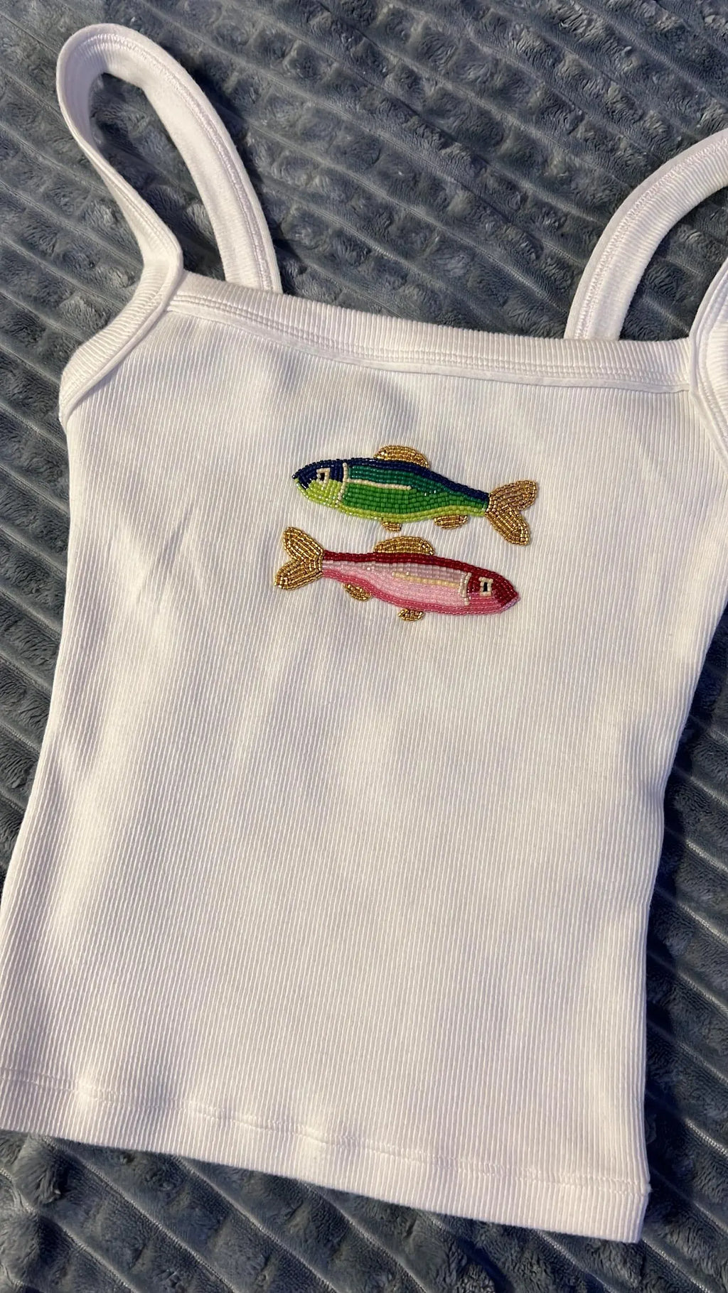 Custom Hand Beaded SUUKSESS Tank Top (LOGO & DESIGN)