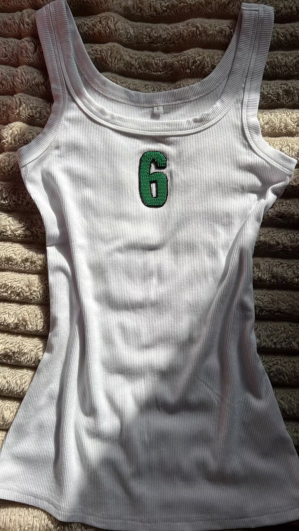 Custom Hand Beaded Tank Top (NUMBER ONLY)